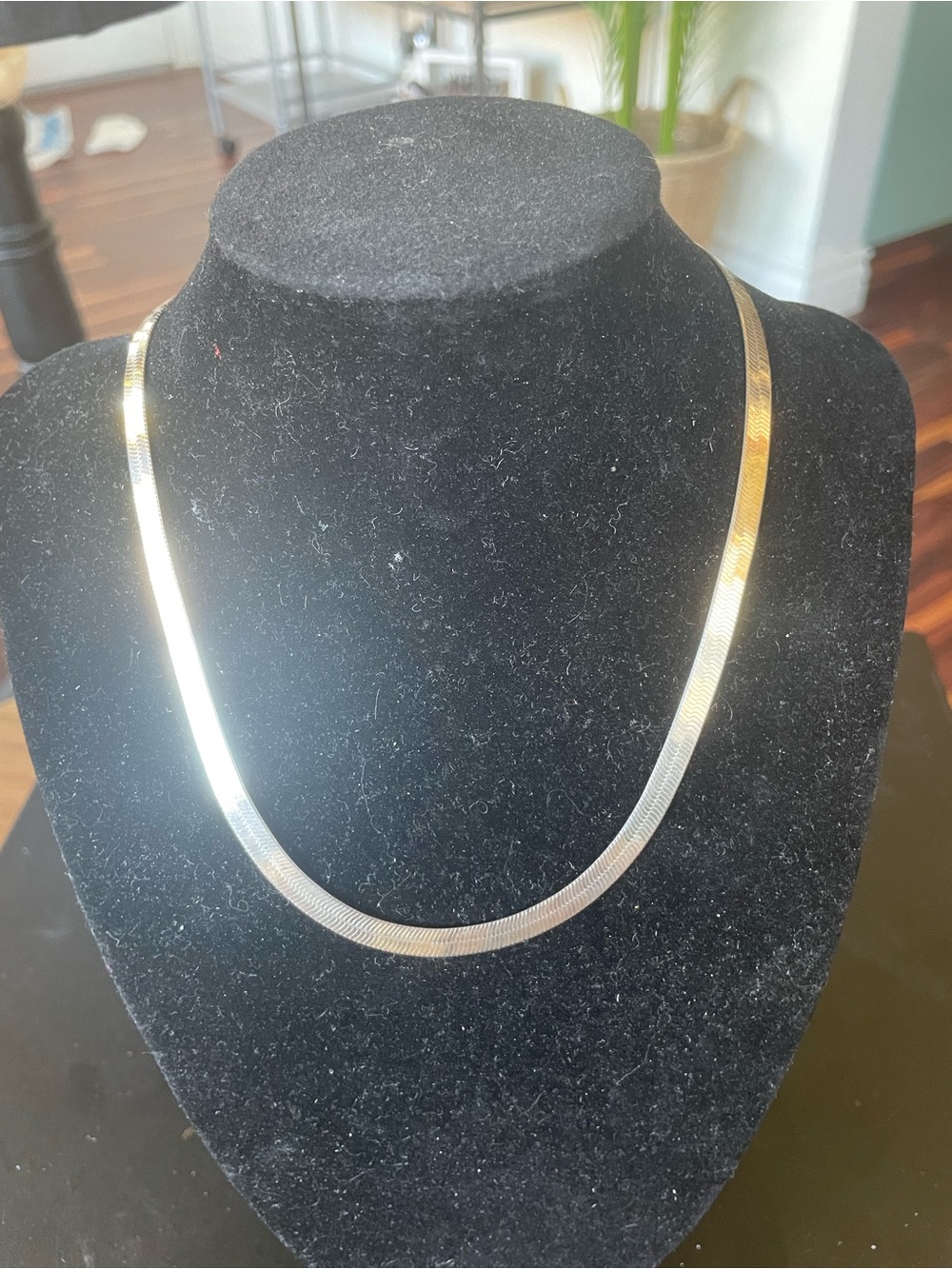 Elegant Sterling Silver Herringbone Chain Necklace - Women's Jewelry